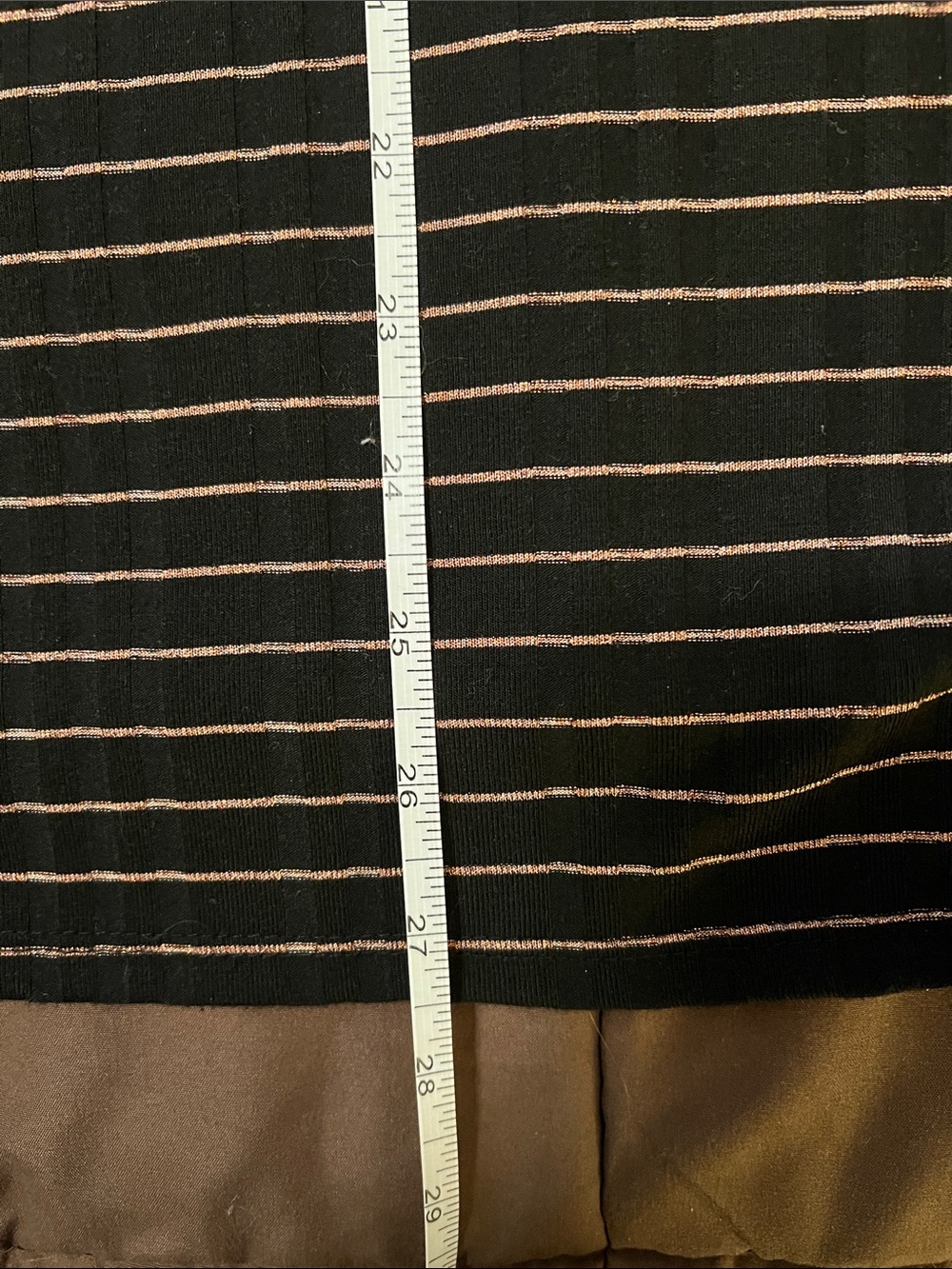 Apt. 9 Black Tee with Thin Pink Stripes - Picture 6 of 6